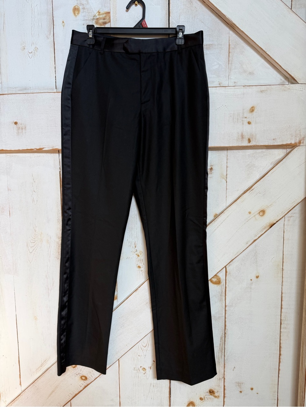 Zara Black Dress Pants with Satin Side Stripe